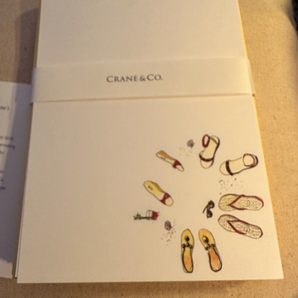 Crane & Co. Beach Shoes Printed Note Cards and Envelopes 2 Sets of 10 - NWT - Picture 3 of 5